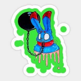 Blue Bunny Sticker